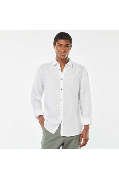 KİABİ Linen regular-fit shirt WHITE