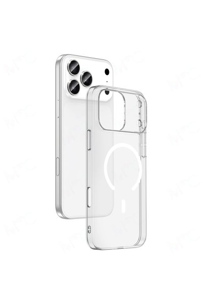 iPhone 17 Pro Max Compatible Non-Yellowing Transparent Hard Cover with Magsafe Feature
