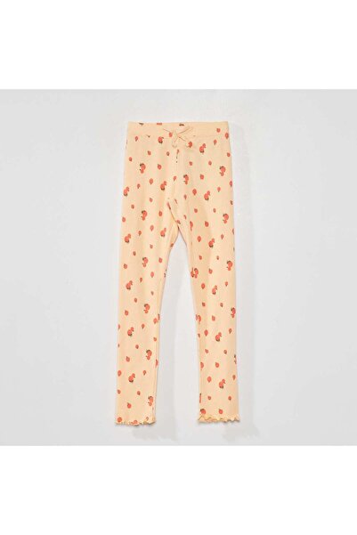 KİABİ Ribbed knit leggings ORANGE