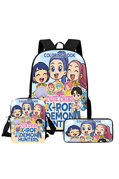 NO BRAND كيبوب، صائدو الساحرات، حقيبة ظهر للطلاب، مجموعة من 3 قطع، سعة كبيرة،...