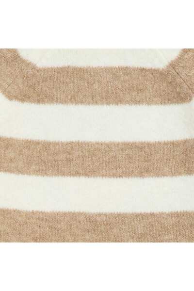 KİABİ Striped Jacquard Sweater WHITE