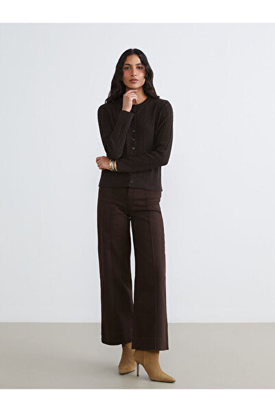LC Waikiki Brown Wideleg Women's Jean Trousers