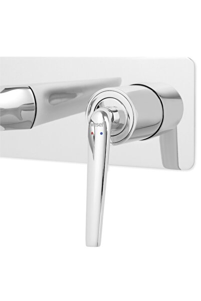 Maison Mex Baterie lavoar incastratã, NAOMI, L.21.5 l.21/9.4 H.9 cm, cromat