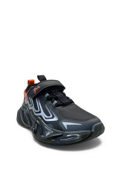 Marco Kids Boy's Black/Orange Waterproof Comfortable Sneaker