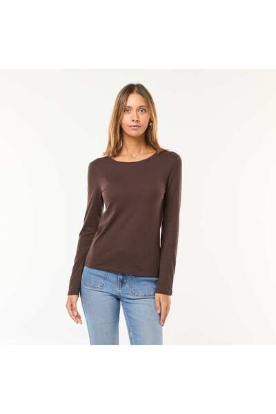 KİABİ Long-sleeved jersey T-shirt BROWN
