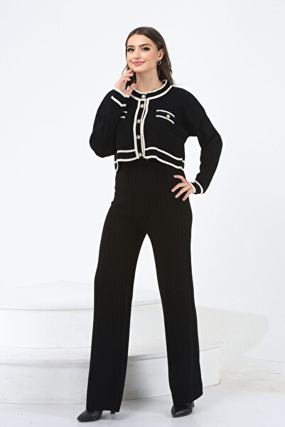 New Deux Women's Stylish and Sporty Comfortable Two-Piece Knitwear Set