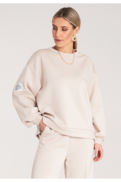 Figl Loose-fitting tracksuit - Women's tracksuit set - Beige set M1168 size S/M