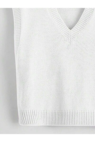 ATE ÖZGÜNEŞ TRİKO TEKSTİL Women's Knitwear V-Neck Solid Sweater