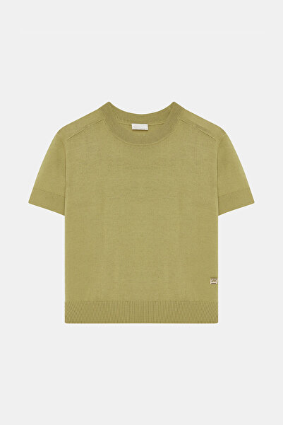 W Collection Light Green Short Sleeve Knitwear