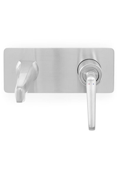 Maison Mex Built-in washbasin mixer, NAOMI, L.21.5 l.21/9.4 H.9 cm, brushed gray