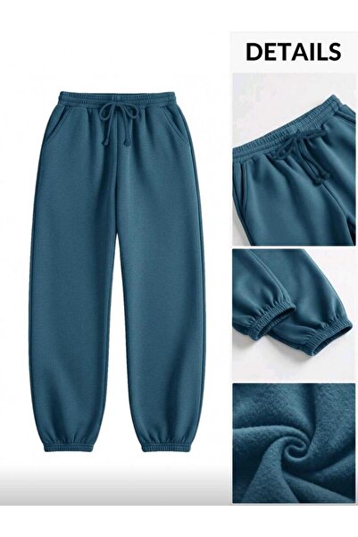 FAVORİST Soft Sweatpants with Elasticated Legs Fleece-Lined Unisex
