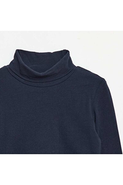KİABİ Plain Roll Neck Top BLUE