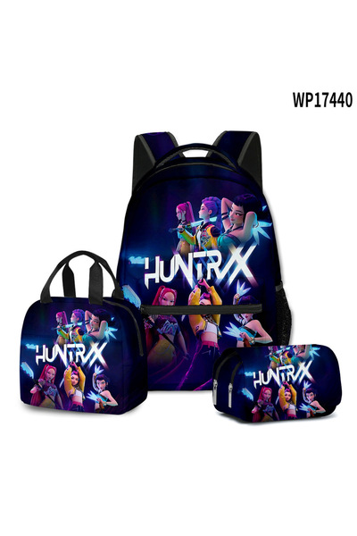 OEM K-POP Witch Hunters, Student Backpack, 3-Piece Set (Backpack + Lunch Bag + Pencil Case), Style 16