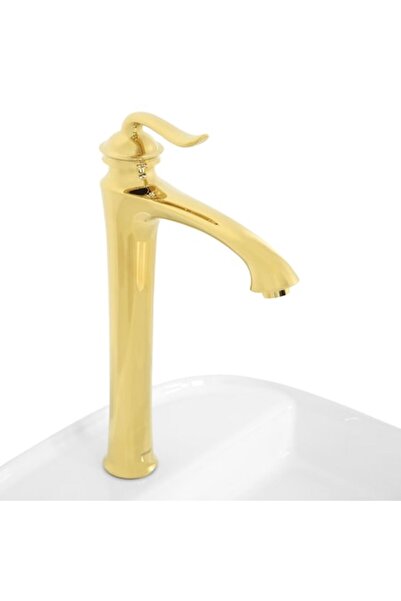 Maison Mex Tall washbasin mixer HELEN l.24 H.36.1 gold