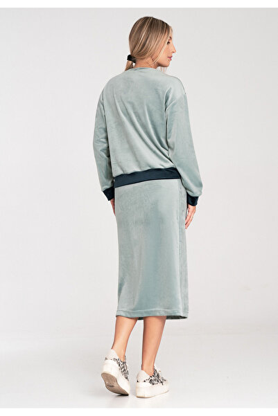 Figl Velour tracksuit set - set with skirt - M1036 mint size S