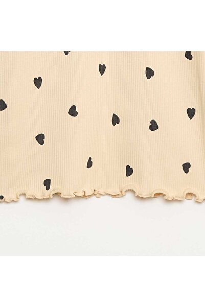 KİABİ Cotton Ribbed Turtleneck Top BEIGE