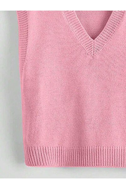 ATE ÖZGÜNEŞ TRİKO TEKSTİL Women's Knitwear V-Neck Solid Sweater