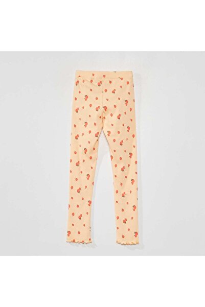 KİABİ Ribbed knit leggings ORANGE