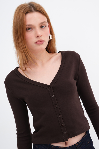 Addax Buttoned Cardigan H0435