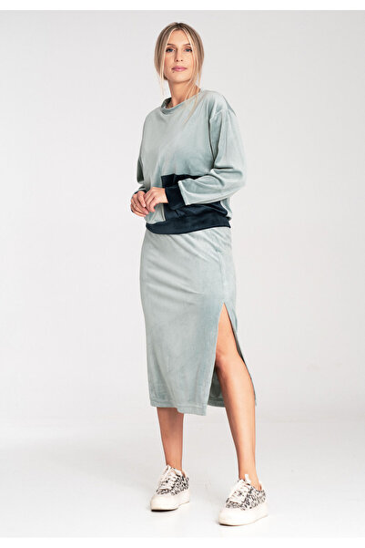 Figl Velour tracksuit set - set with skirt - M1036 mint size S