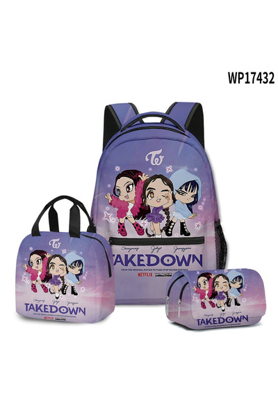 OEM K-POP Witch Hunters, Student Backpack, 3-Piece Set (Backpack + Lunch Bag + Pencil Case), Style 8
