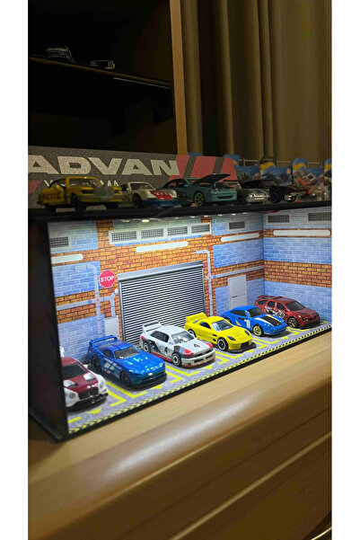 lologames Led Işıklı Garaj – 1:64 Ölçekli Araba Maketi Diecast Diorama