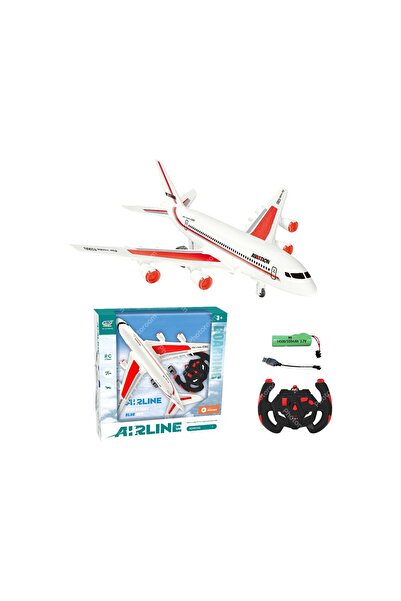 Toysea 24MHz RC Airplane with lights, smooth gliding, USB charging, fun electric aircraft for kids