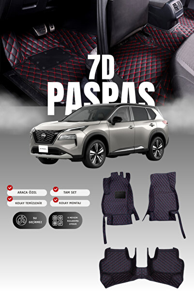 stiloto سجادة أرضية للسيارة من الجلد (7D) لسيارة نيسان إكس-تريل التي تعمل بال...