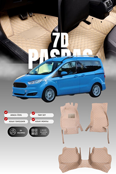 stiloto فرشة أرضية جلدية للسيارة فورد تورنيو كورير (2014-2023) 7D |   حماية ك...
