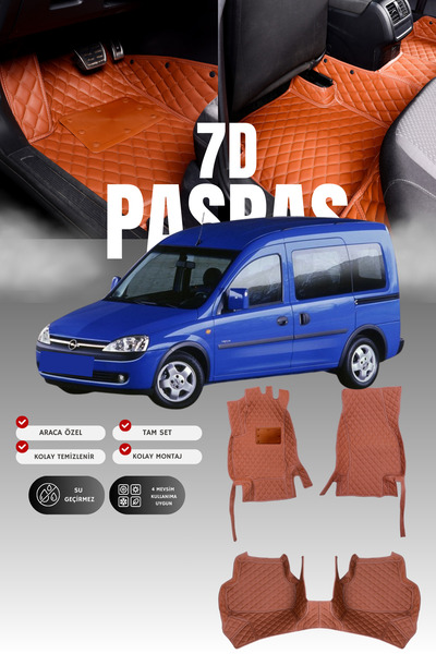 stiloto سجادة أرضية جلدية للسيارة أوبل كومبو سي (2001-2011) 7D |   حماية كامل...