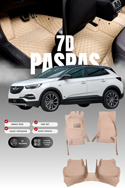 stiloto سجادة أرضية جلدية للسيارة أوبل جراندلاند إكس (2017-2021) بتصميم حوض س...