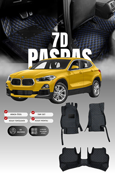 stiloto سجادة أرضية جلدية للسيارة BMW X Series X2 F39 (2018-2023) بتصميم حوض ...