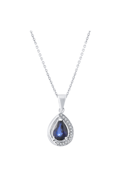 Ariş 0.71 Karat Damla Safir Pırlanta Kolye