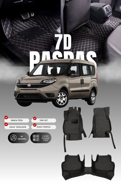 stiloto دواسة سيارة جلدية سباعية الأبعاد لسيارة فيات دوبلو (2009-2022) |   حم...