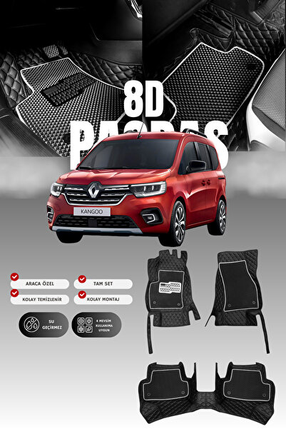 stiloto سجادة أرضية للسيارة من الجلد لرينو كانجو (2022 وما بعده) 8D |   حماية...