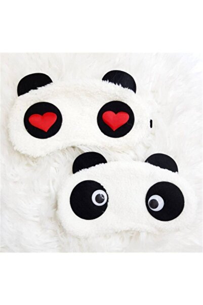 diclecollection Plush Panda Sleep Band Travel Eye Mask 2 Pieces - Yoga Eye Mask - Gift
