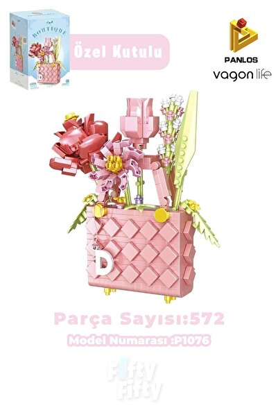 Vagonlife Panlos BOUTIQUE Serisi Pembe Çanta Figürü 572 Parça Oyuncak Yapım S...