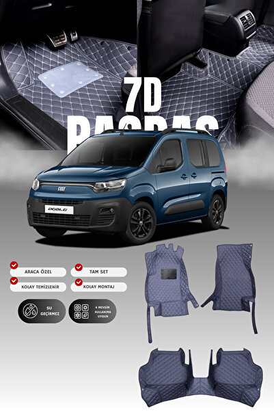 stiloto سجادة أرضية للسيارة من الجلد لسيارة فيات دوبلو (2022 وما بعدها) 7D | ...