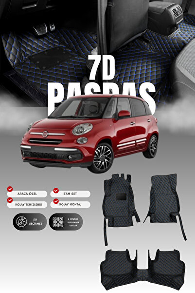 stiloto دواسة سيارة جلدية لسيارة فيات 500L (2012-2022) بتصميم حوض سباحة سباعي...