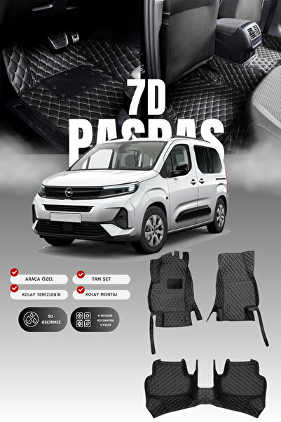 stiloto سجادة أرضية للسيارة من الجلد لسيارة أوبل كومبو إي (2018 وما بعدها) 7D...