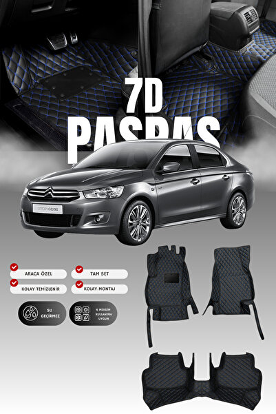 stiloto سجادة أرضية جلدية للسيارة ستروين سي-إليزيه (2012-2023) بتصميم حوض سبا...