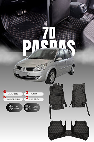 stiloto دواسة سيارة جلدية لرينو سينيك 2 (2004-2009) بتصميم 7D |   حماية كاملة...