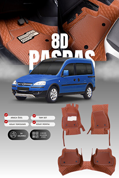 stiloto سجادة أرضية جلدية لسيارة أوبل كومبو سي (2001-2011) 8D |   حماية كاملة...