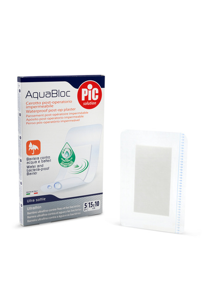 PIC SOLUTION ITALY Aqua Bloc with CHG Plaster 15 cm x 10 cm 5 pcs