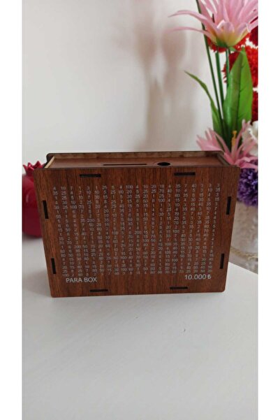 Hureggo concept para box ahşap 10,000 tl biriktirme kumbarası