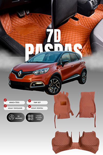 stiloto سجادة أرضية جلدية للسيارة رينو كابتور (2013-2019) 7D |   حماية كاملة،...