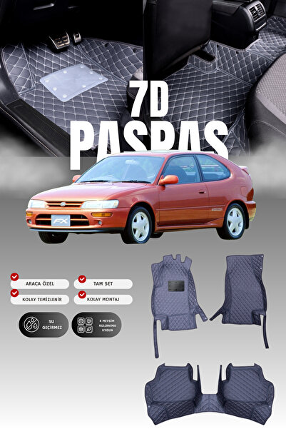 stiloto دواسة سيارة تويوتا كورولا (1992-1998) من الجلد بتصميم حوض السباحة 7D ...