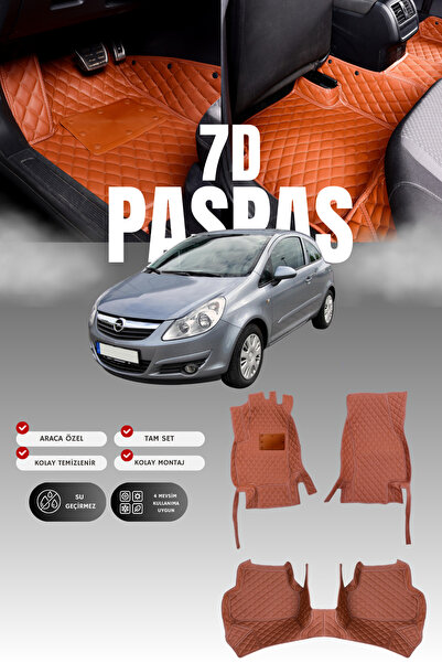 stiloto دواسة سيارة جلدية لسيارة أوبل كورسا دي (2006-2014) 7D |   حماية كاملة...