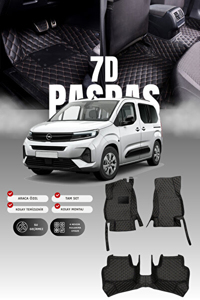 stiloto سجادة أرضية للسيارة من الجلد لسيارة أوبل كومبو إي (2018 وما بعدها) 7D...