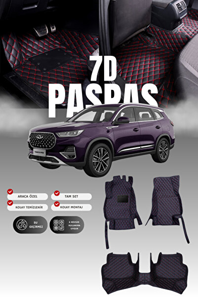 stiloto Chery Tiggo 8 Pro Max (2022 and Later) 7D Leather Pool-Type Auto Floor Mat | Full Protection & Quick Assembly